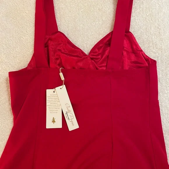 Convertible Chic! 🔥 Belle Poque Red Blouse (L) NWT - Picture 3 of 9